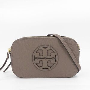 Tory Burch Mini Miller Crossbody Bag ClamShell Taupe